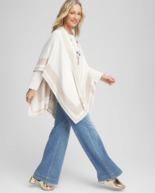 Striped Reversible Ruana - image 2